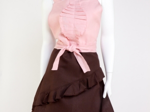 Ladies Tuxedo Ruffle Hostess Apron