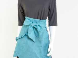 Aqua Half Apron by Ann Perry Designs
