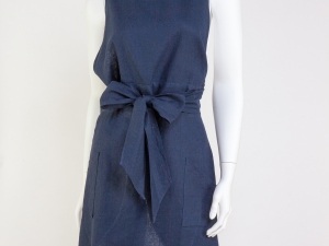 Ladies Full Tulip Style Apron-Midnight Blue