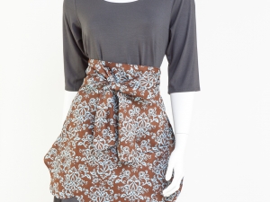 Paisley Tulip Shape Half Apron