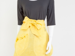 Hostess Half Apron - Sunshine Yellow Tulip Style