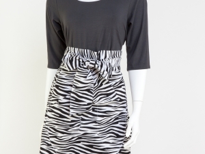Zebra Print-Tulip Shape Half Apron